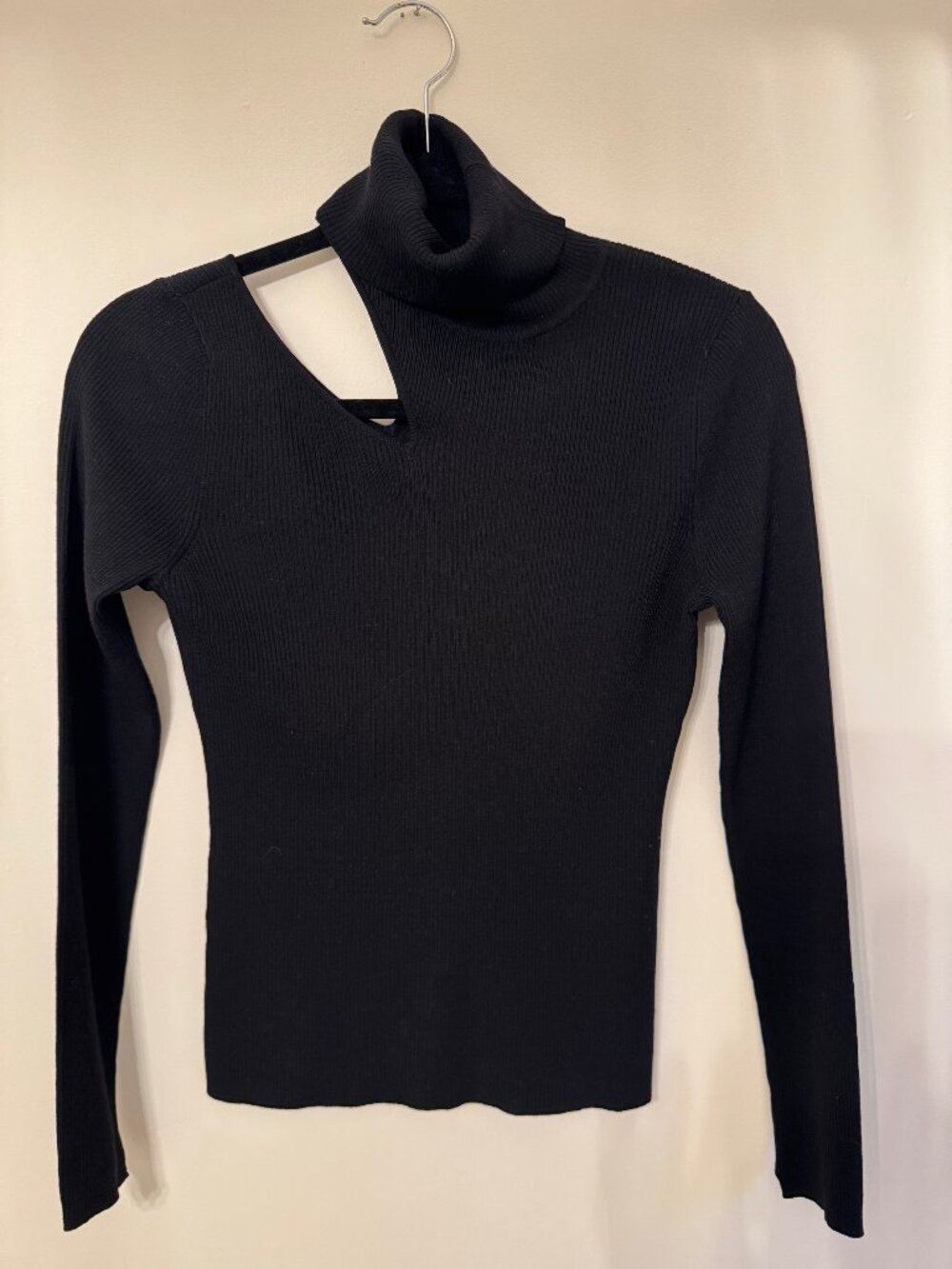 A.L.C. Black Cutout Turtleneck Sweater